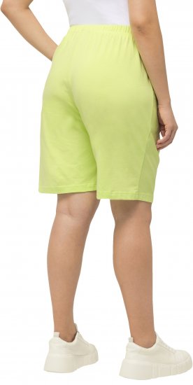 Ulla Popken Stretch Knit Bermuda Shorts Green - Džinsi & Bikses Lielos Izmēros – Plus Size - 