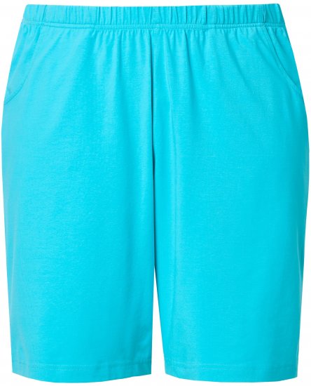 Ulla Popken Stretch Knit Bermuda Shorts Blue - Džinsi & Bikses Lielos Izmēros – Plus Size - 