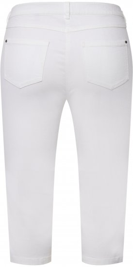 Ulla Popken Basic Capri Sarah Fit Jeans Snow White - Džinsi & Bikses Lielos Izmēros – Plus Size - 