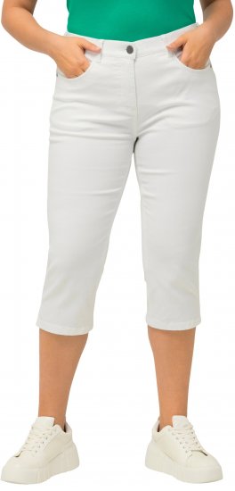 Ulla Popken Basic Capri Sarah Fit Jeans Snow White - Džinsi & Bikses Lielos Izmēros – Plus Size - 