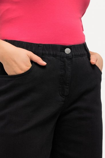 Ulla Popken Basic Denim Mandy Bermuda Shorts Black - Šorti - Sieviešu šorti lielos izmēros