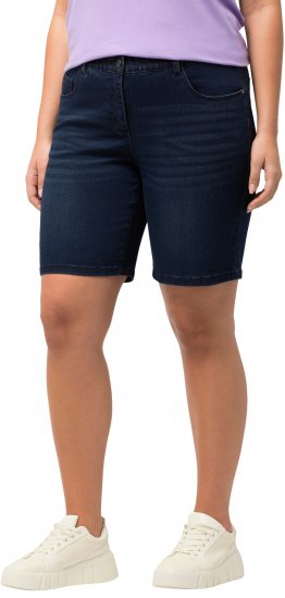 Ulla Popken Basic Denim Mandy Bermuda Shorts Blue Denim - Džinsi & Bikses Lielos Izmēros – Plus Size - 