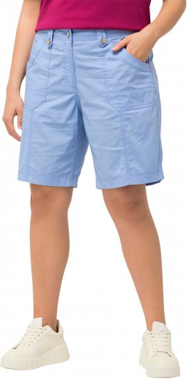 Ulla Popken Cargo Bermuda Shorts Cloud Blue - Džinsi & Bikses Lielos Izmēros – Plus Size - 