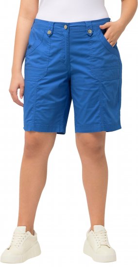 Ulla Popken Cargo Bermuda Shorts Royal Blue - Džinsi & Bikses Lielos Izmēros – Plus Size - 