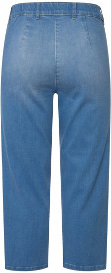 Ulla Popken Cropped Stretch Blend Mony Jeans Blue - Džinsi & Bikses Lielos Izmēros – Plus Size - 