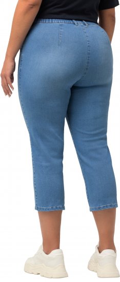 Ulla Popken Cropped Stretch Blend Mony Jeans Blue - Džinsi & Bikses Lielos Izmēros – Plus Size - 