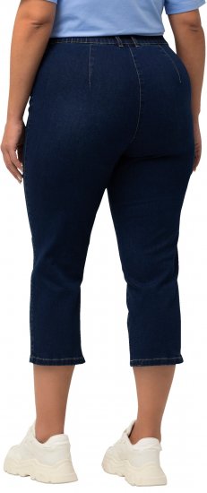 Ulla Popken Cropped Stretch Blend Mony Jeans Blue Denim - Džinsi & Bikses Lielos Izmēros – Plus Size - 