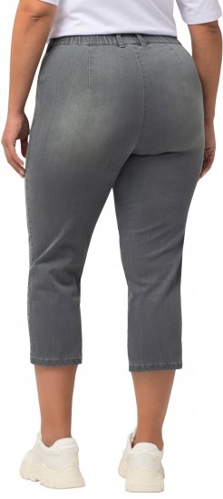 Ulla Popken Cropped Stretch Blend Mony Jeans Denim Blue - Džinsi & Bikses Lielos Izmēros – Plus Size - 