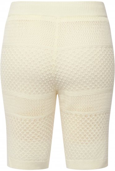 Ulla Popken Crochet Bermuda Layered Look Shorts White - Džinsi & Bikses Lielos Izmēros – Plus Size - 