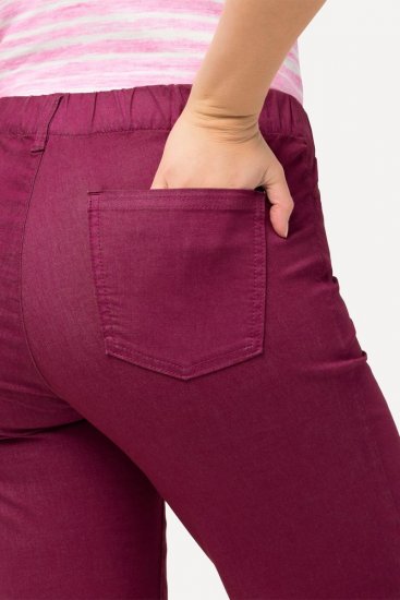 Ulla Popken Frayed Hemline Elastic Waistband Bermuda Shorts Purple - Šorti - Sieviešu šorti lielos izmēros