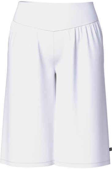 Ulla Popken Wide Leg Flared Bermuda Shorts White - Džinsi & Bikses Lielos Izmēros – Plus Size - 