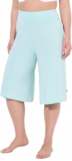 Ulla Popken Wide Leg Flared Bermuda Shorts Blue - Džinsi & Bikses Lielos Izmēros – Plus Size - 