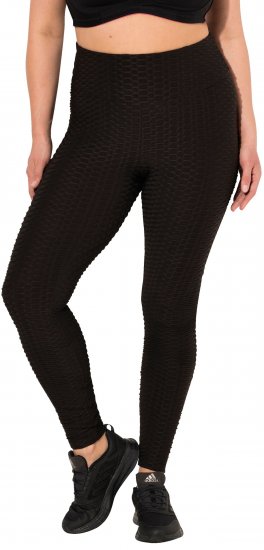 Ulla Popken Textured High Waisted Leggings Grey - Džinsi & Bikses Lielos Izmēros – Plus Size - 