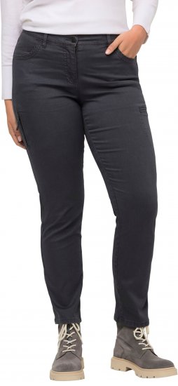 Ulla Popken Stretch Fit 6 Pocket Cargo Pants Black - Džinsi & Bikses Lielos Izmēros – Plus Size - 