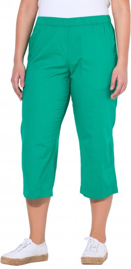 Ulla Popken Cropped Ruby Fit Pants Emerald Green - Džinsi & Bikses Lielos Izmēros – Plus Size - 