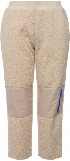 Ulla Popken Teddy Fleece Knee Patch Pants Beige - Džinsi & Bikses Lielos Izmēros – Plus Size - 