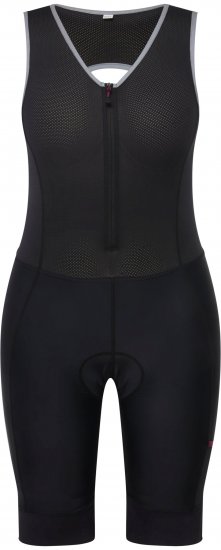 Ulla Popken Padded Cycling Zip Front Bodysuit Black - Džinsi & Bikses Lielos Izmēros – Plus Size - 