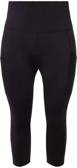 Ulla Popken Cropped High Waisted Leggings Black - Džinsi & Bikses Lielos Izmēros – Plus Size - 