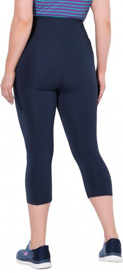 Ulla Popken Cropped High Waisted Leggings Navy - Džinsi & Bikses Lielos Izmēros – Plus Size - 