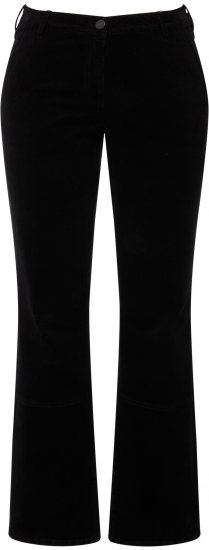 Ulla Popken Mandy Corduroy Pants Black - Džinsi & Bikses Lielos Izmēros – Plus Size - 