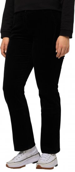 Ulla Popken Mandy Corduroy Pants Black - Džinsi & Bikses Lielos Izmēros – Plus Size - 