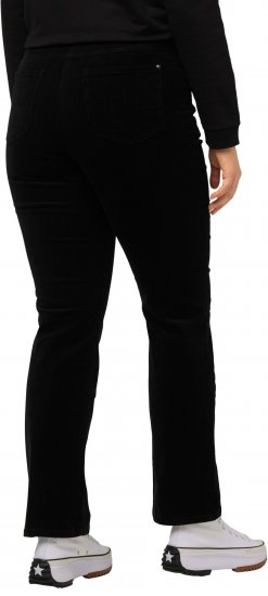Ulla Popken Mandy Corduroy Pants Black - Džinsi & Bikses Lielos Izmēros – Plus Size - 