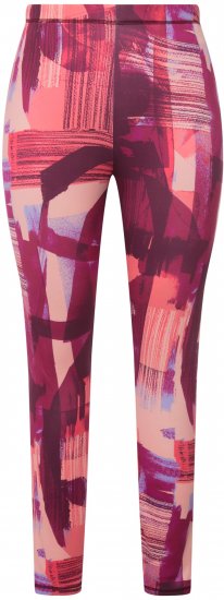 Ulla Popken Abstract Print Ski Leggings Red - Džinsi & Bikses Lielos Izmēros – Plus Size - 