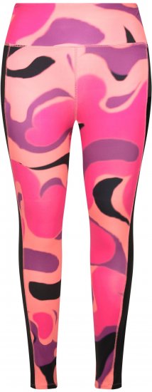 Ulla Popken Abstract Print Quick Dry Leggings Purple - Džinsi & Bikses Lielos Izmēros – Plus Size - 