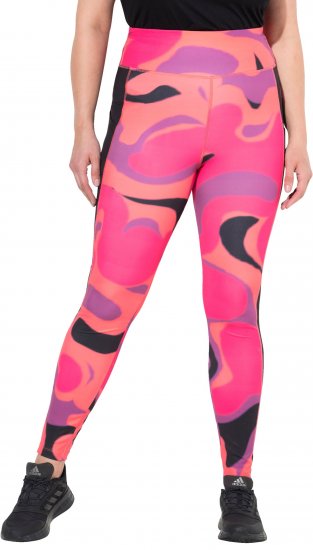 Ulla Popken Abstract Print Quick Dry Leggings Purple - Džinsi & Bikses Lielos Izmēros – Plus Size - 