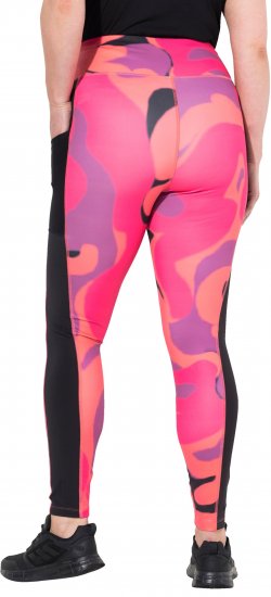 Ulla Popken Abstract Print Quick Dry Leggings Purple - Džinsi & Bikses Lielos Izmēros – Plus Size - 