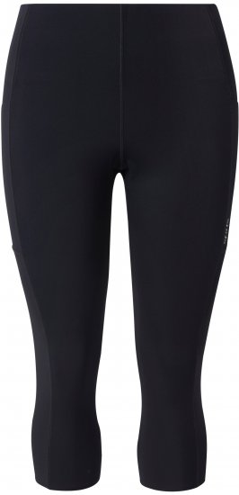 Ulla Popken Cropped Sports Leggings Black - Džinsi & Bikses Lielos Izmēros – Plus Size - 