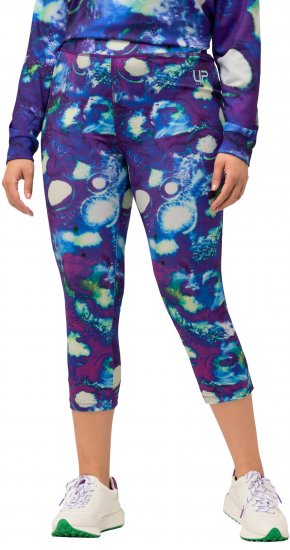 Ulla Popken Neon Bubble Quick Dry Leggings Blue - Džinsi & Bikses Lielos Izmēros – Plus Size - 