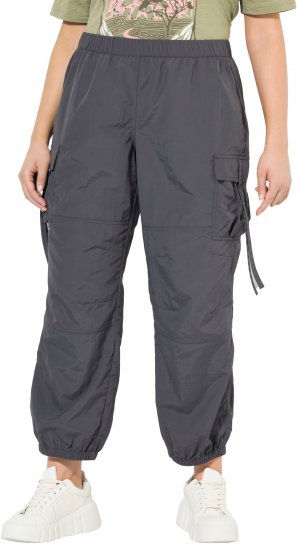 Ulla Popken Elastic Waist Cargo Pants Graphite Grey - Džinsi & Bikses Lielos Izmēros – Plus Size - 