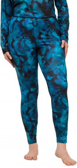 Ulla Popken Ink Print Functional Ski Leggings Blue - Džinsi & Bikses Lielos Izmēros – Plus Size - 