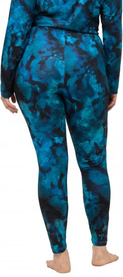 Ulla Popken Ink Print Functional Ski Leggings Blue - Džinsi & Bikses Lielos Izmēros – Plus Size - 