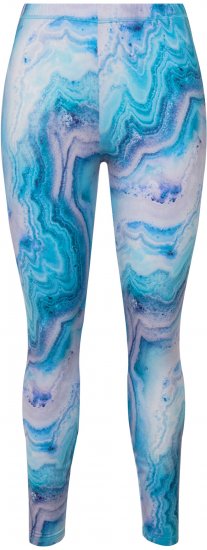 Ulla Popken Marble Ski Leggings Blue - Džinsi & Bikses Lielos Izmēros – Plus Size - 
