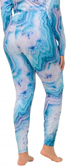 Ulla Popken Marble Ski Leggings Blue - Džinsi & Bikses Lielos Izmēros – Plus Size - 