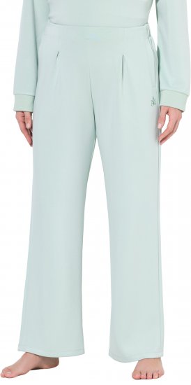 Ulla Popken Box Pleat Stretch Fit Yoga Pants Light Blue - Džinsi & Bikses Lielos Izmēros – Plus Size - 