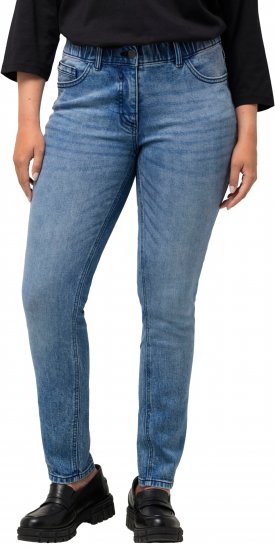 Ulla Popken Distressed Wash Jeans Blue - Džinsi & Bikses Lielos Izmēros – Plus Size - 