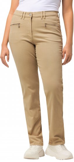 Ulla Popken Mony Tapered Leg Zip Pocket Pants Dark Putty - Džinsi & Bikses Lielos Izmēros – Plus Size - 
