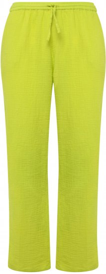 Ulla Popken Muslin Pull On Pants Green - Džinsi & Bikses Lielos Izmēros – Plus Size - 