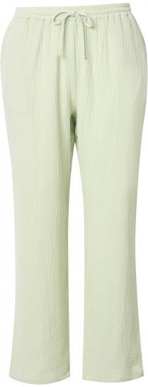 Ulla Popken Muslin Pull On Pants Green - Džinsi & Bikses Lielos Izmēros – Plus Size - 