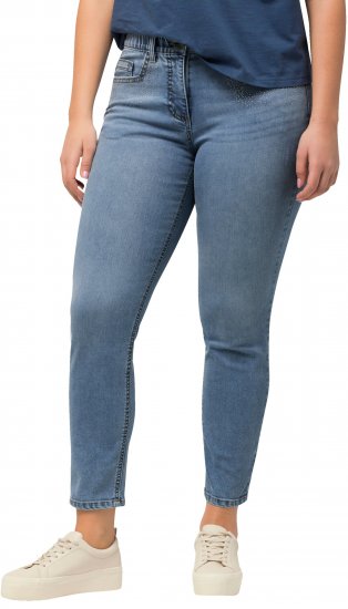 Ulla Popken Rhinestone Detail Stretch Fit Skinny Jeans Blue - Džinsi & Bikses Lielos Izmēros – Plus Size - 