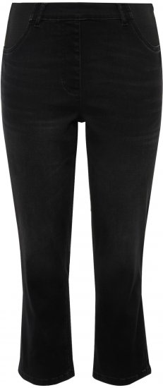 Ulla Popken Sienna Crop Stretch Jeans Black - Džinsi & Bikses Lielos Izmēros – Plus Size - 