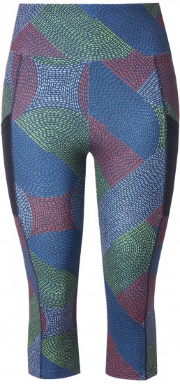Ulla Popken Quick Dry Cropped Geometric Print Leggings Grey - Džinsi & Bikses Lielos Izmēros – Plus Size - 