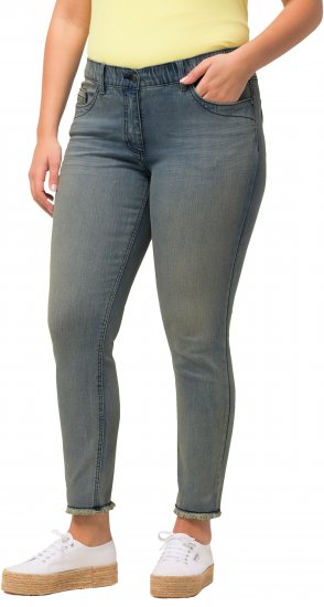 Ulla Popken Fringed Hem Sarah Jeans Blue - Džinsi & Bikses Lielos Izmēros – Plus Size - 