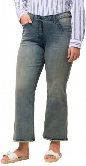 Ulla Popken Fringed Leg Mandy Jeans Blue - Džinsi & Bikses Lielos Izmēros – Plus Size - 