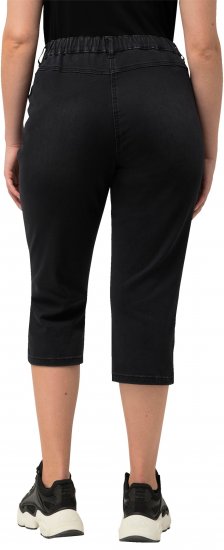 Ulla Popken Sienna Stretch Denim Capris Black - Džinsi & Bikses Lielos Izmēros – Plus Size - 