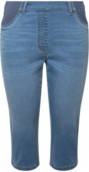 Ulla Popken Sienna Stretch Denim Capris Blue - Džinsi & Bikses Lielos Izmēros – Plus Size - 