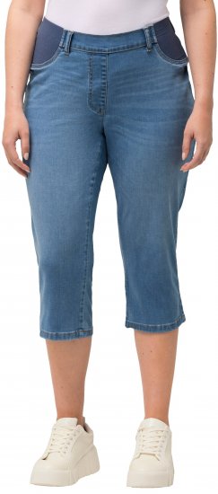Ulla Popken Sienna Stretch Denim Capris Blue - Džinsi & Bikses Lielos Izmēros – Plus Size - 